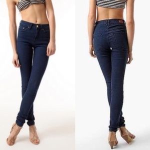 BDG Dark Blue High-Rise Cigarette Skinny Jeans, 27